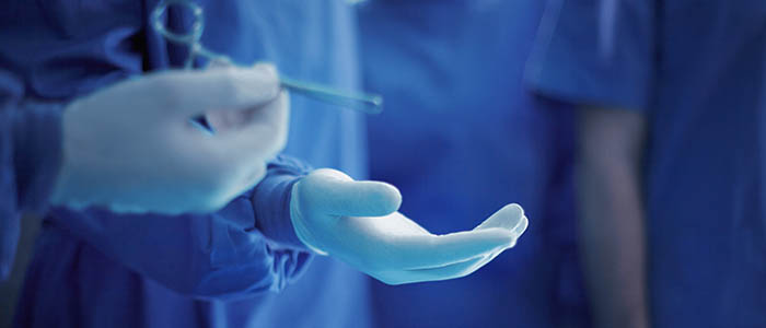 surgeon's hands